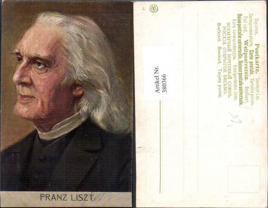 380366,Künstler Ak Franz Liszt Komponist