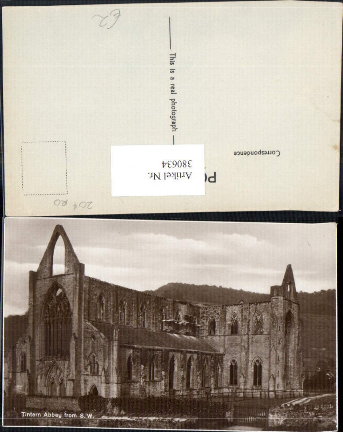 380634,Kirche Tintern Abbey from S. W.