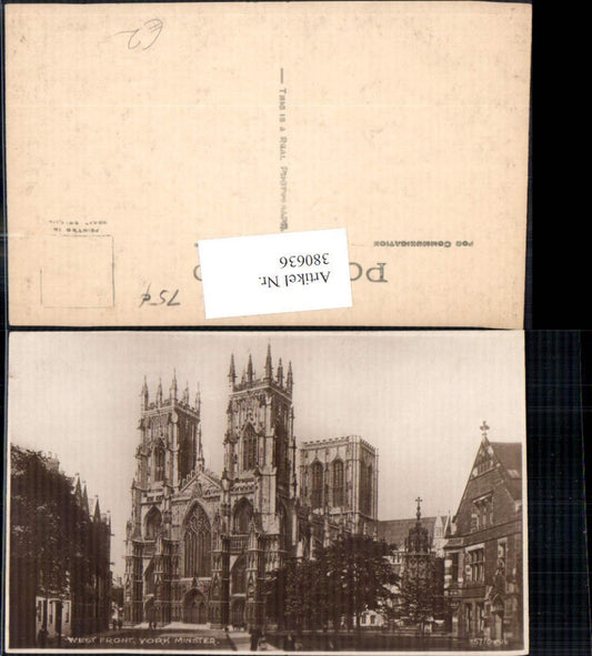 380636,Kirche West Front York Minster