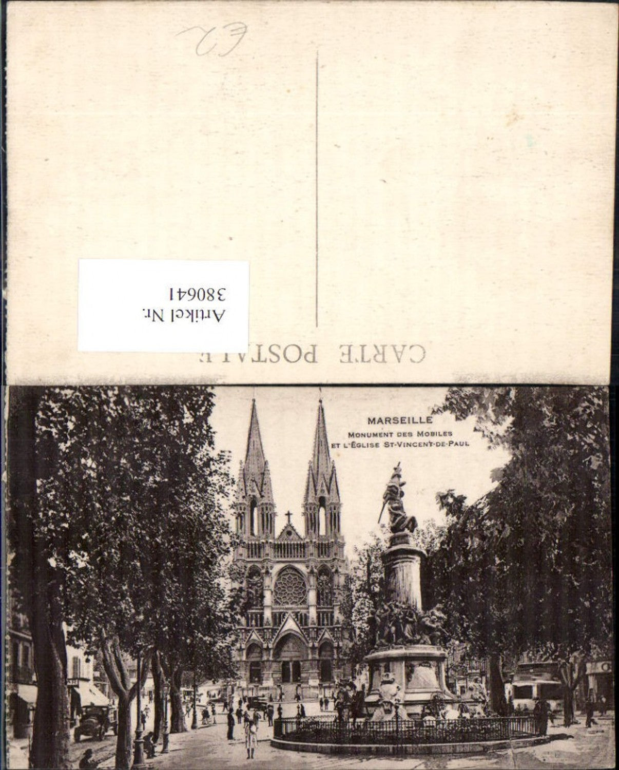 380641,Kirche Marseille Monument des Mobiles et l Eglise St Vincent de Paul