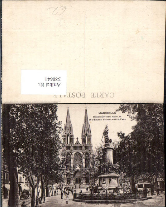 380641,Kirche Marseille Monument des Mobiles et l Eglise St Vincent de Paul