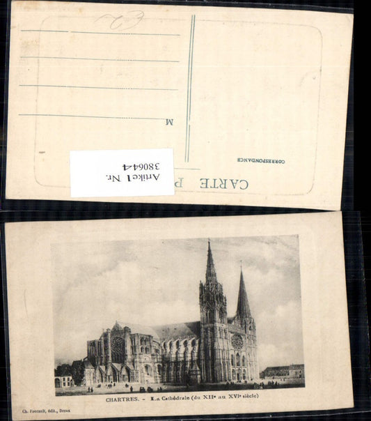380644,Künstler Ak Kirche Chartres La Cathedrale Passepartout