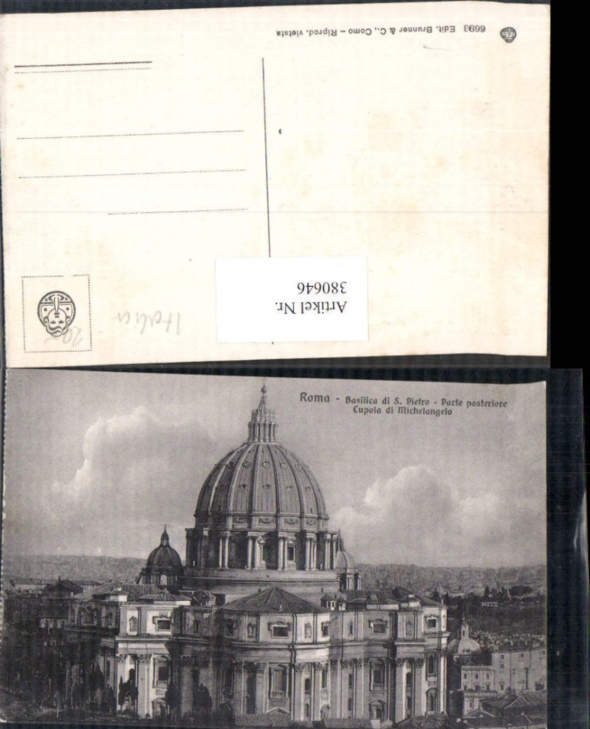 380646,Kirche Roma Rom Basilica di S. Pietro Parte posteriore Cupola di Michelangelo