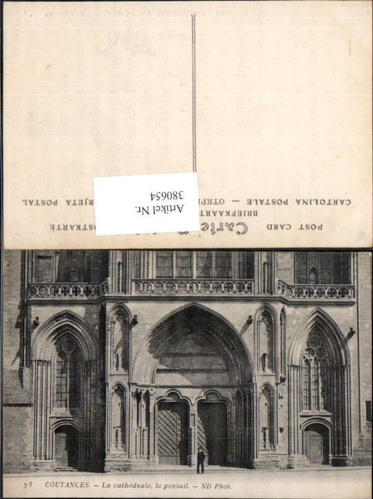 380654,Kirche Coutances La cathedrale le portail Kathedrale
