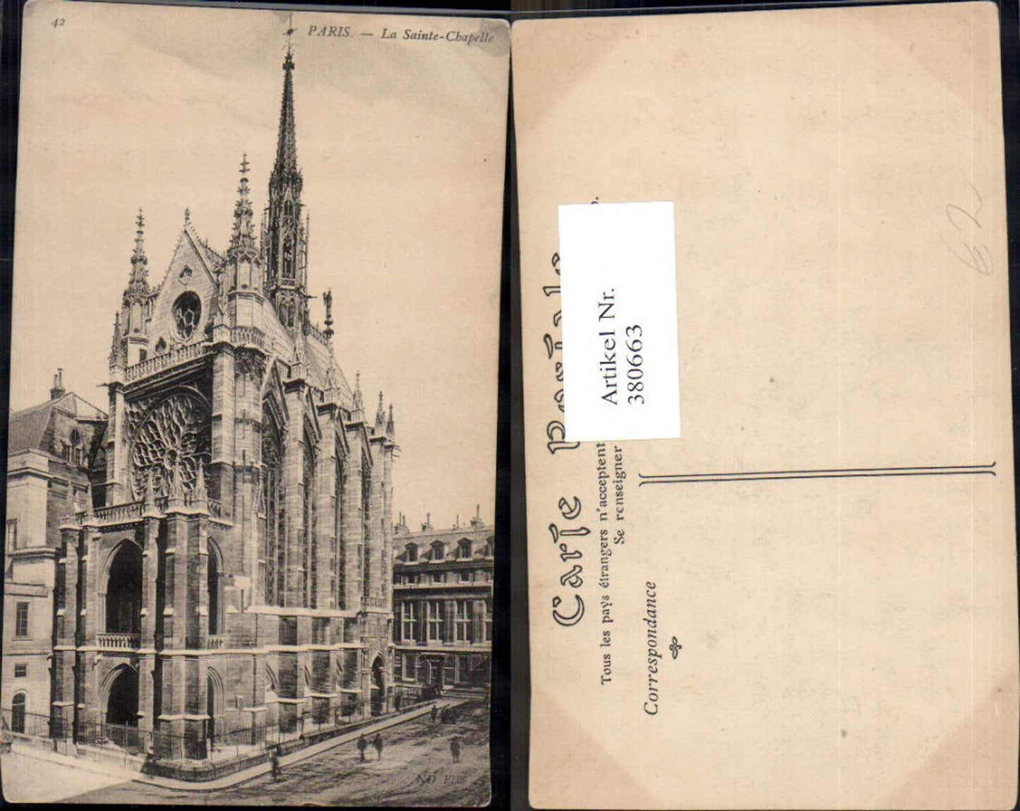 380663,Kirche Paris La Sainte-Chapelle