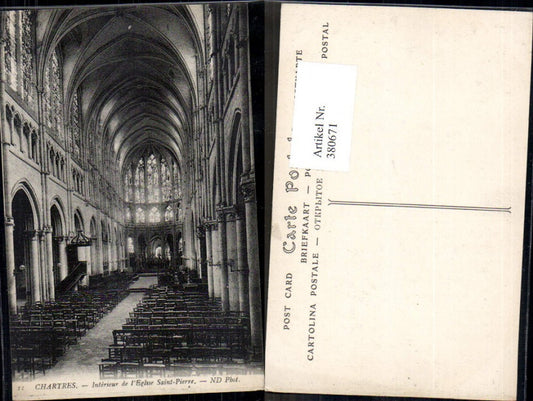 380671,Kirche Chartres Interieur de l Eglise Saint-Pierre Innenansicht