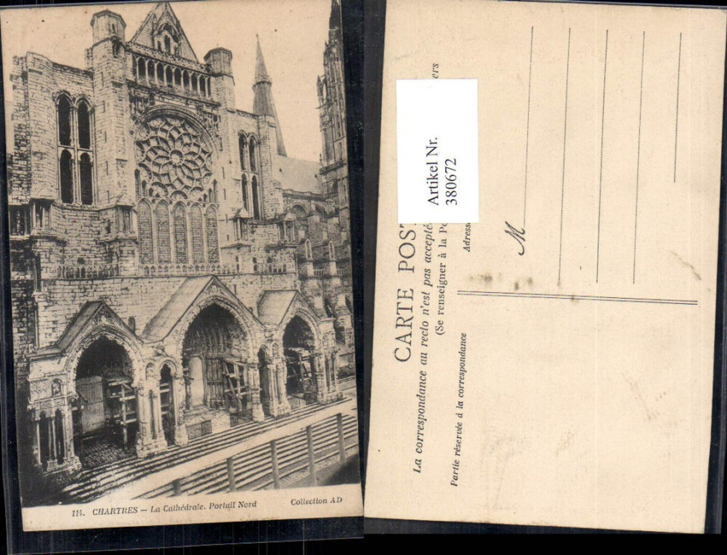 380672,Kirche Chartres La Cathedrale Portail Nord