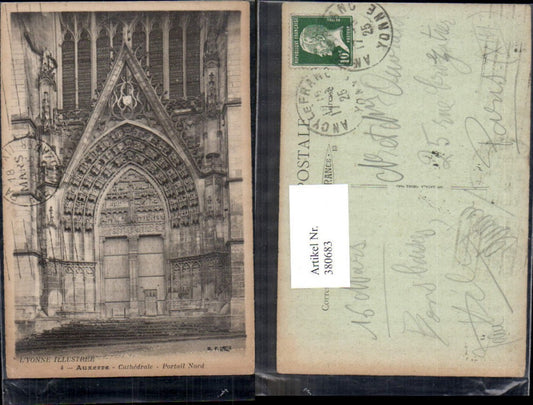 380683,Kirche Auxerre Cathedrale Portrail Nord Eingang