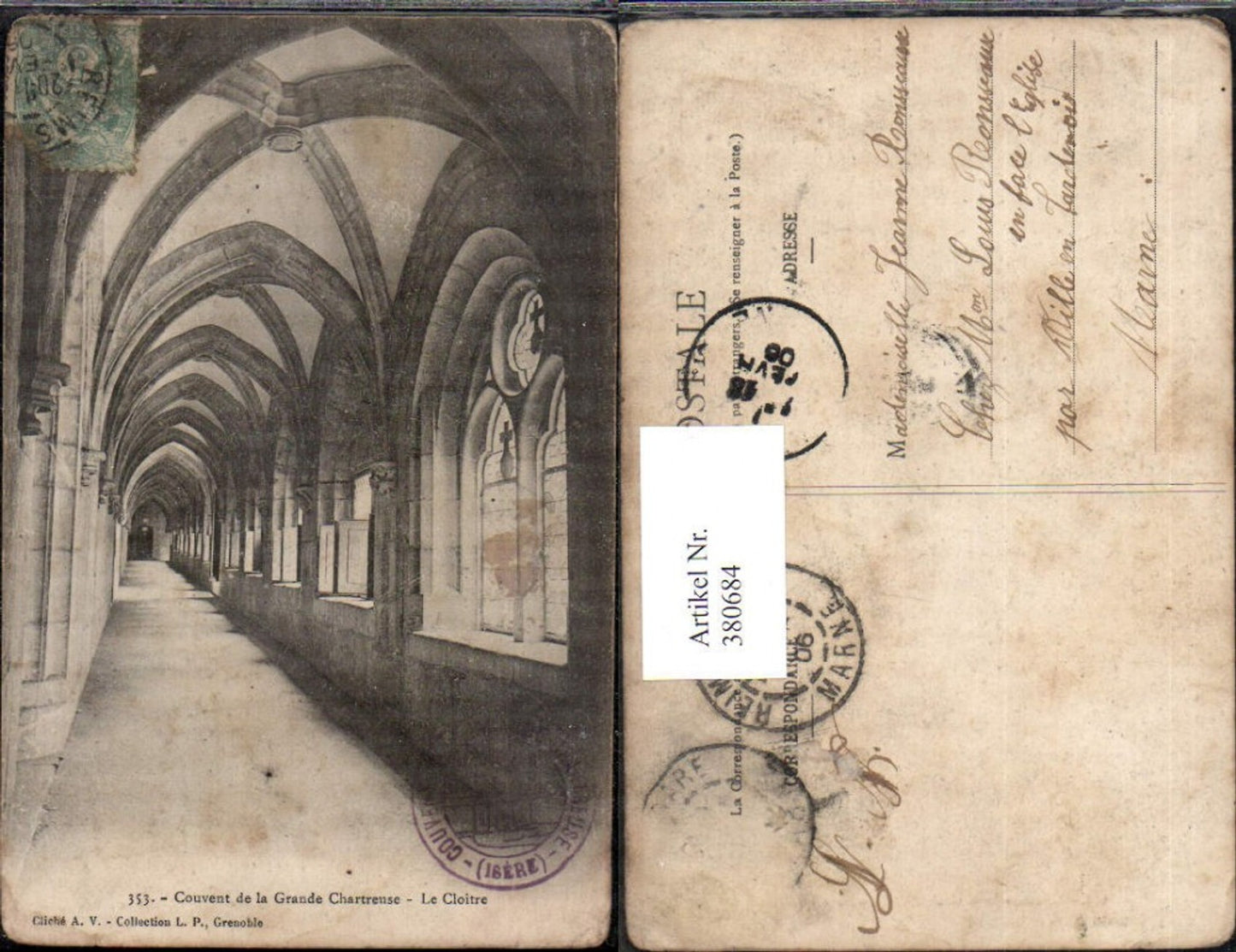 380684,Kirche Couvent de la Grande Chartreuse Le Cloitre Gang