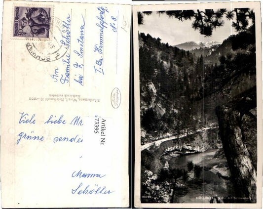 73395,Höllental b. Nasswald Schwarzau m. Schneeberg