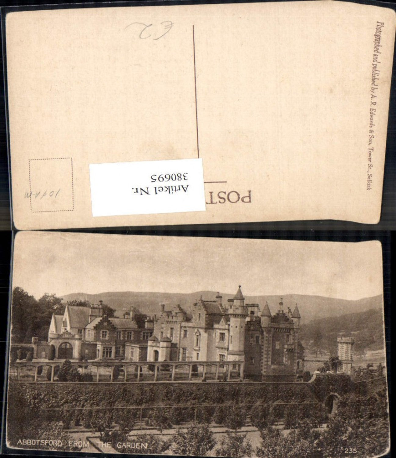 380695,Schloss Burg Abbotsford from the Garden