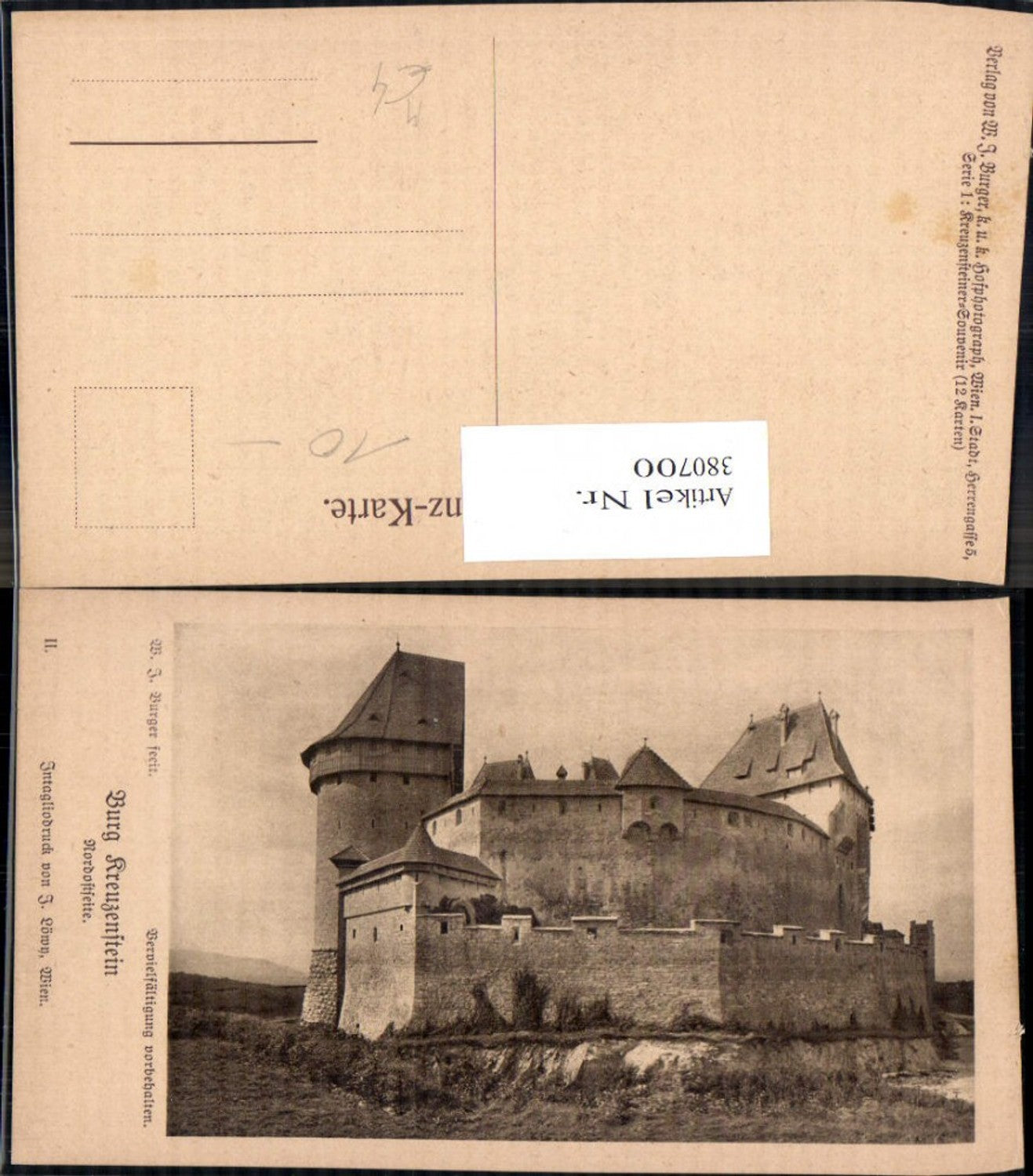 380700,Burg Kreuzenstein Leobendorf Nordostseite