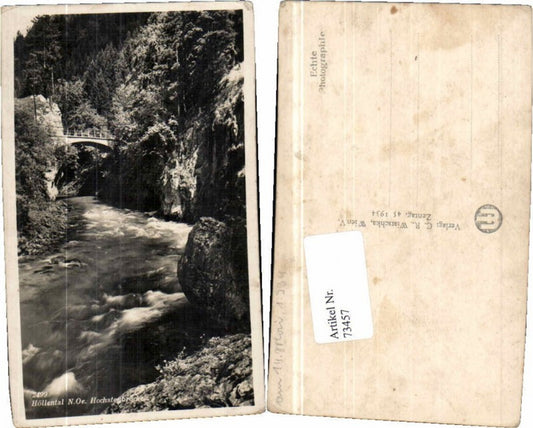 73457,Höllental Nasswald Hochstegbrücke Schwarzau