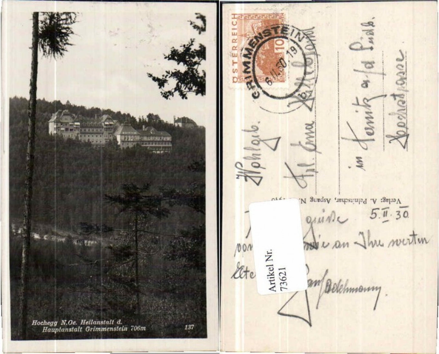 73621,Hochegg Grimmenstein Partie um 1930