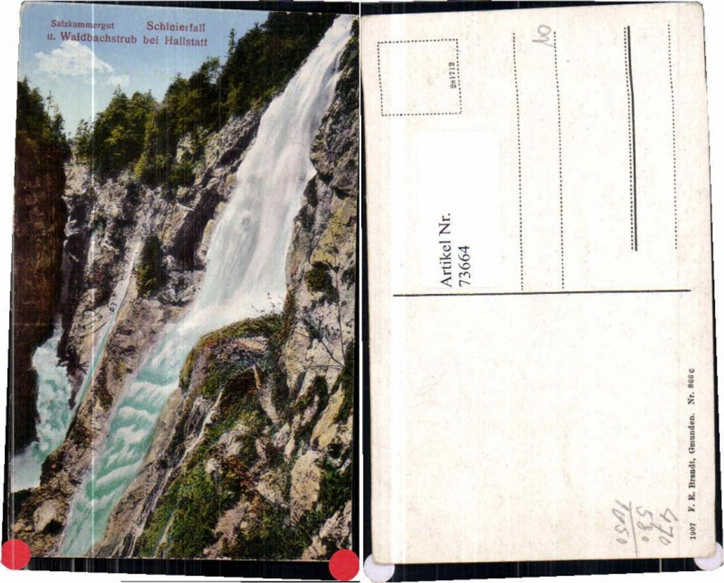 73664,Schleierfall Waldbachstrub Hallstatt Brandt 866