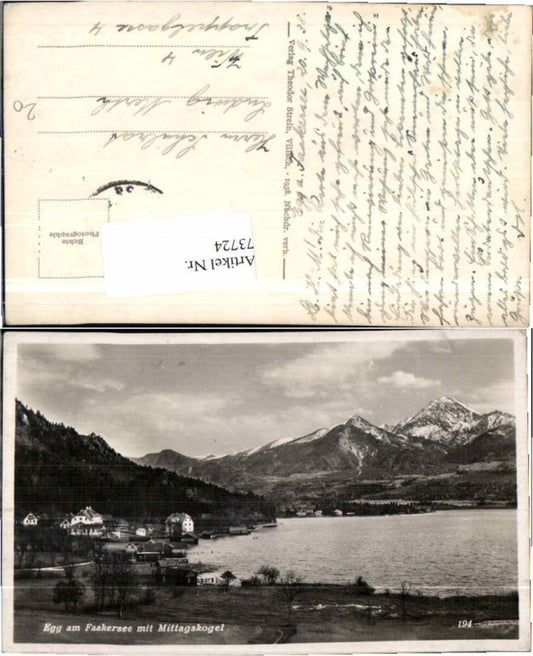 73724,Egg am Faakersee b. Villach Partie zum Ort 1938 Faak