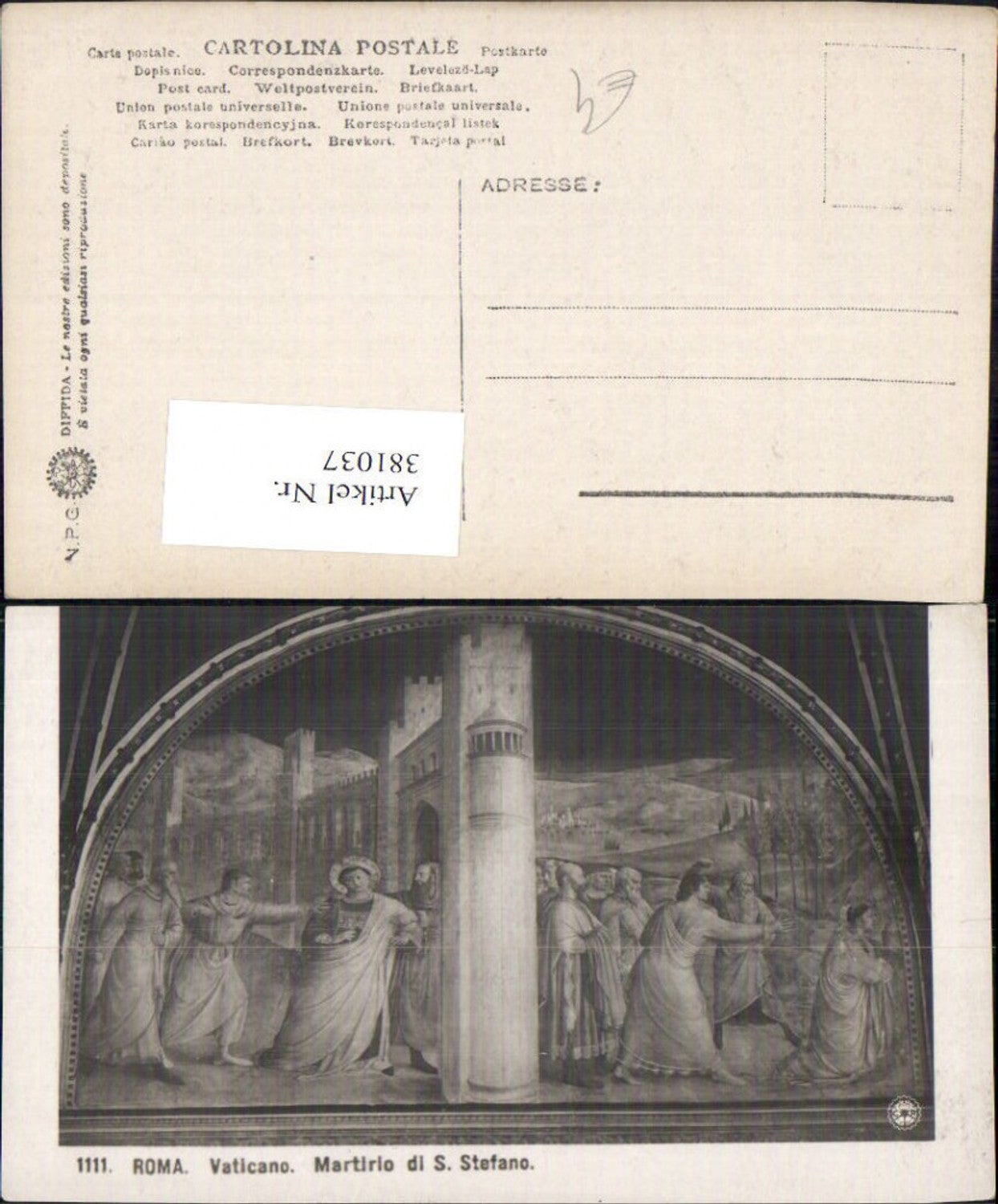 381037,Fotokunst Martirio di S. Stefano Vaticano Roma Rom Religion Kunst pub NPG 1111