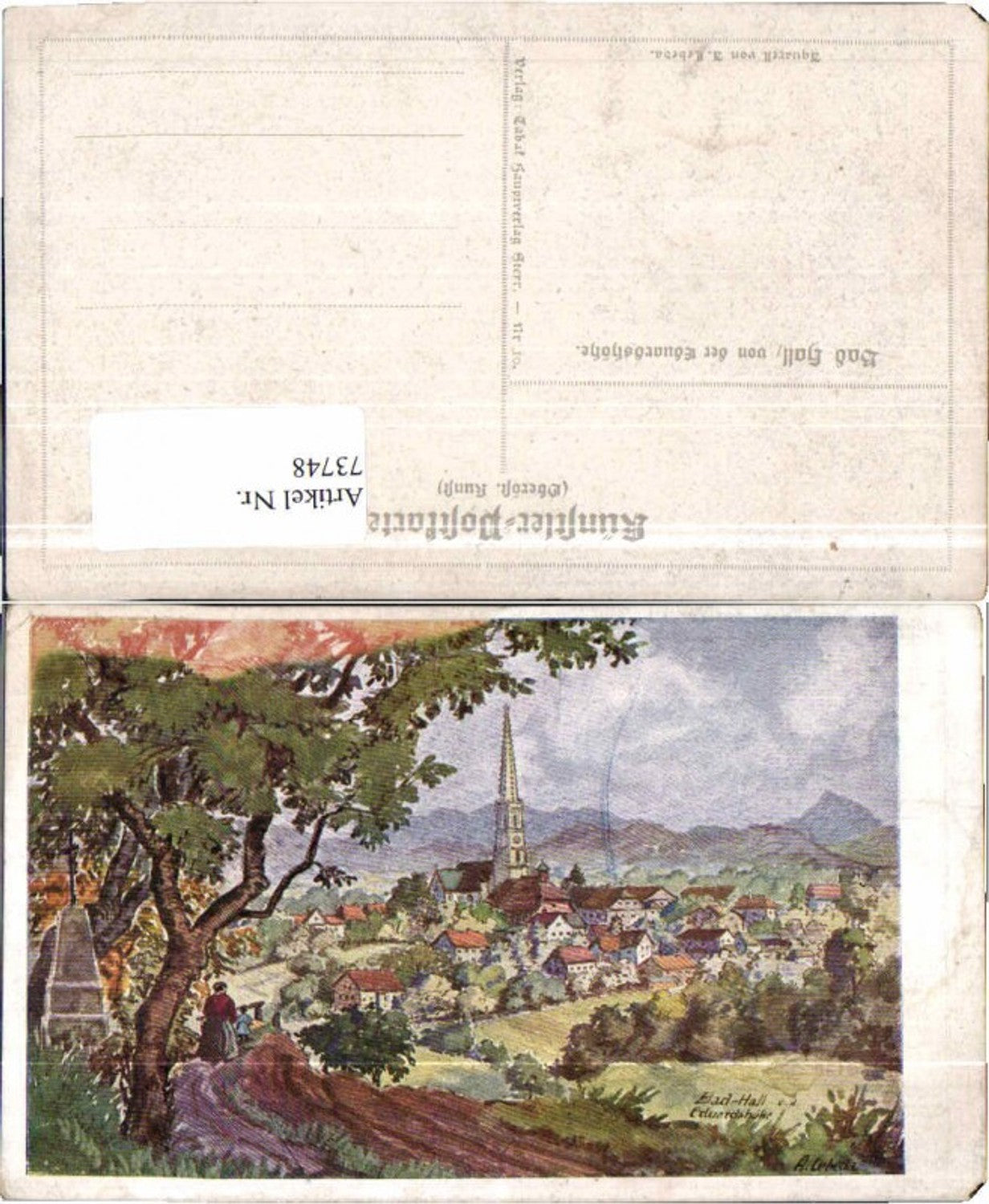73748,Künstlerkarte Bad Hall Steyr Lebeda A. Sig