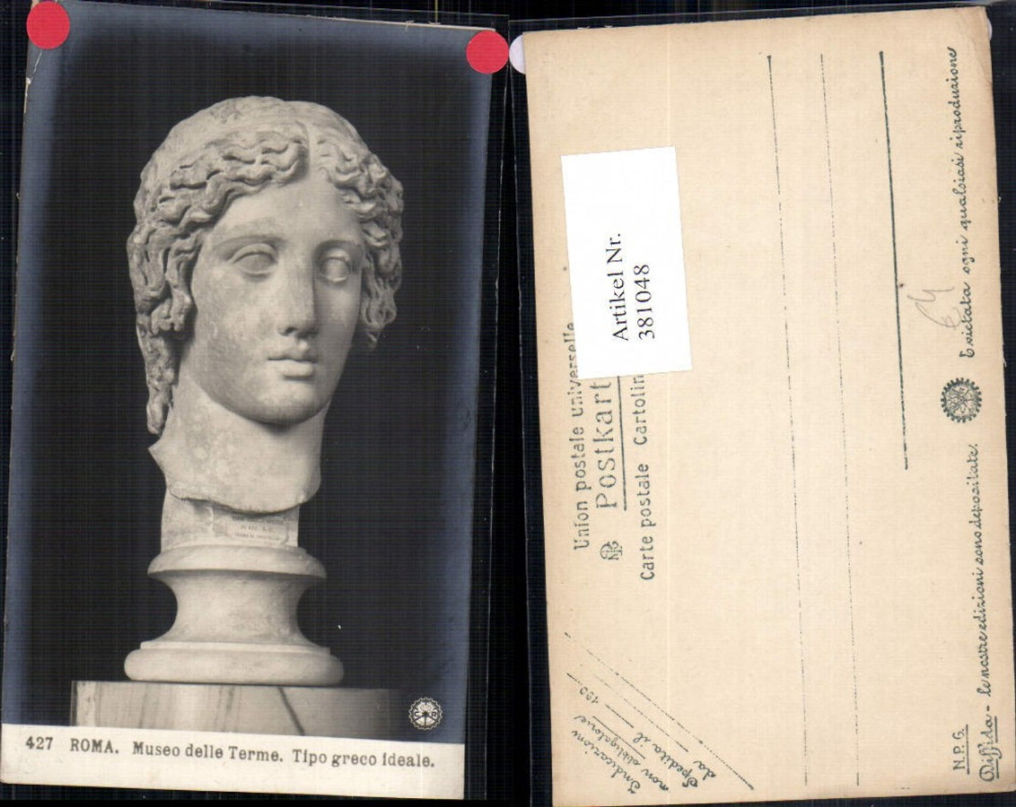 381048,Fotokunst Tipo greco ideole Museo delle Terme Büste Kunst pub NPG 427