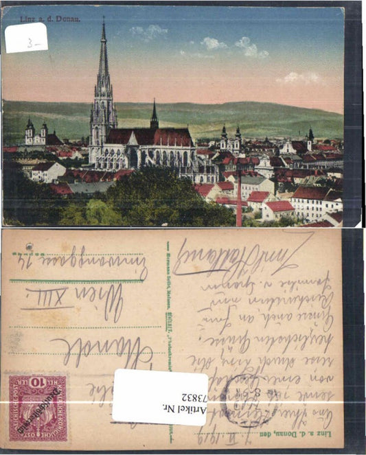 73832,Linz a.d. Donau COLOR 1915 Dom