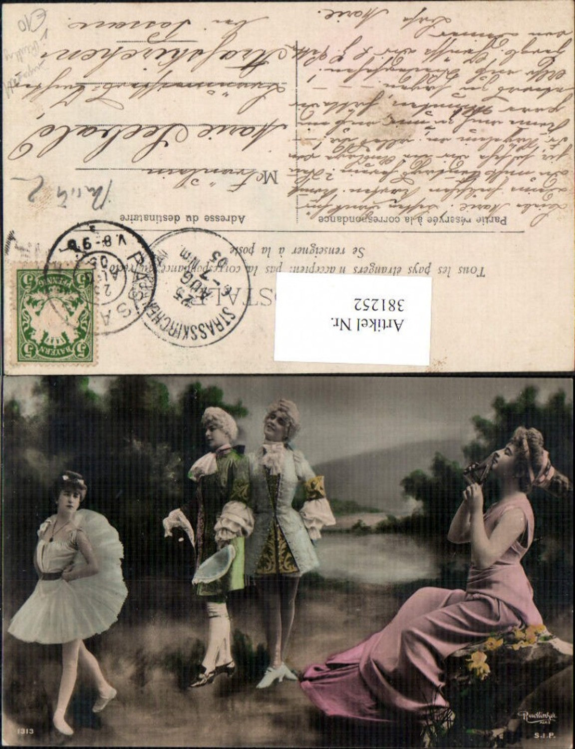 381252,Fotokunst Fotomontage Reutlinger Paris 1313 Jugendstil Frauen Männer Panflöte