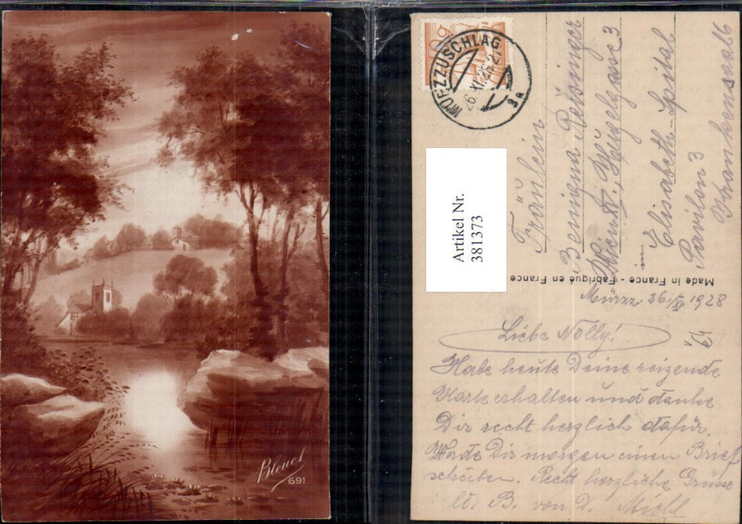 381373,Fotokunst Haus Kirche Fluss Landschaft pub Bleuet 691