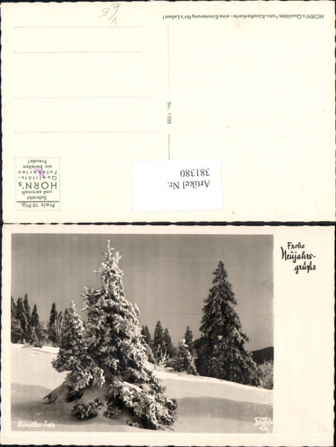 381380,Fotokunst Winterlandschaft Bäume Tannenbäume pub Horn 1909