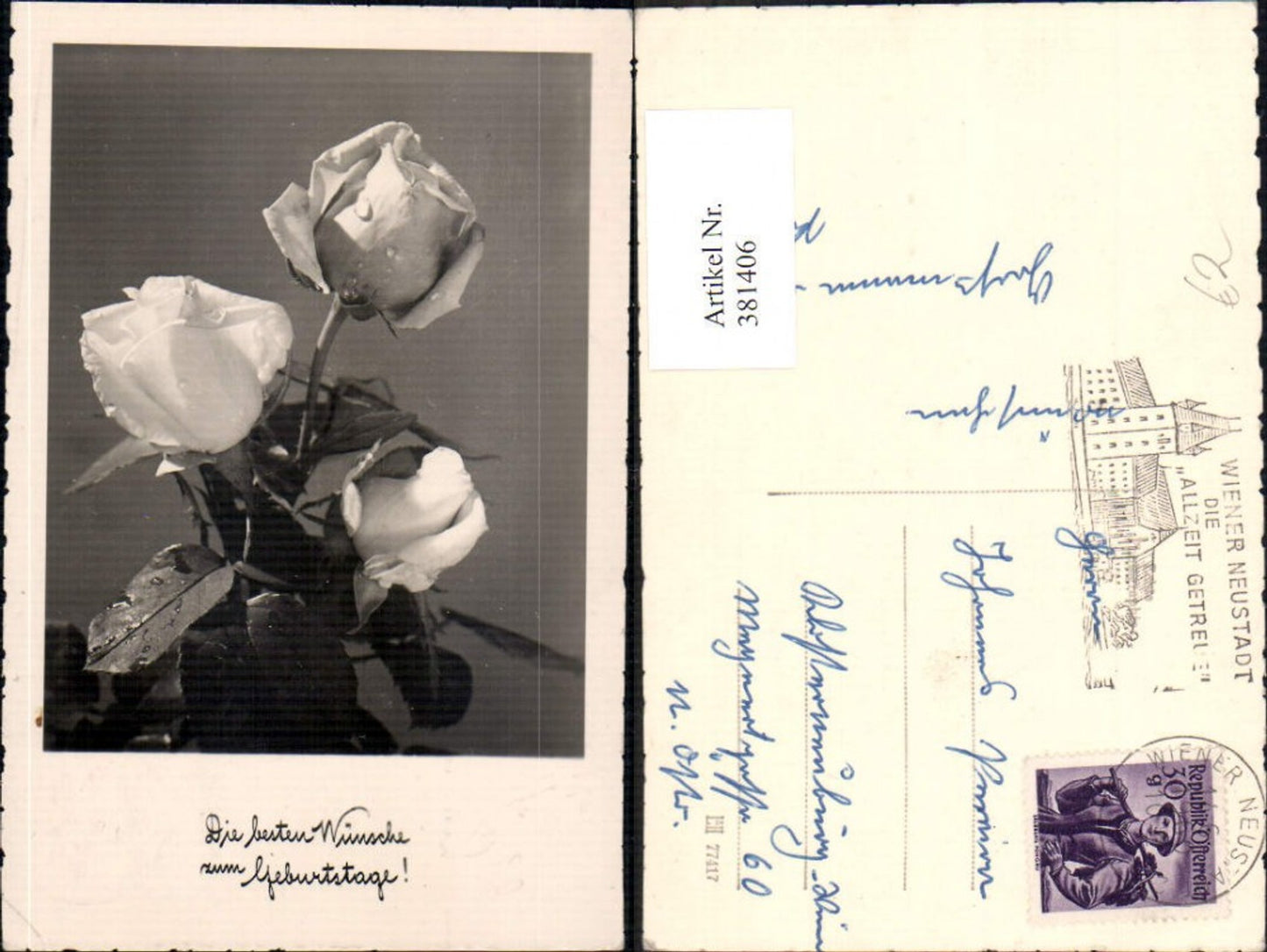 381406,Fotokunst Rose Blumen i. Vase m. Wassertropfen