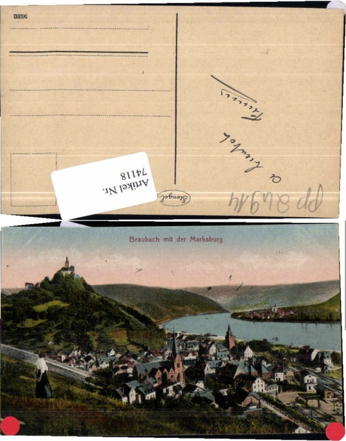 74118,Braubach m. Marksburg COLOR 1914