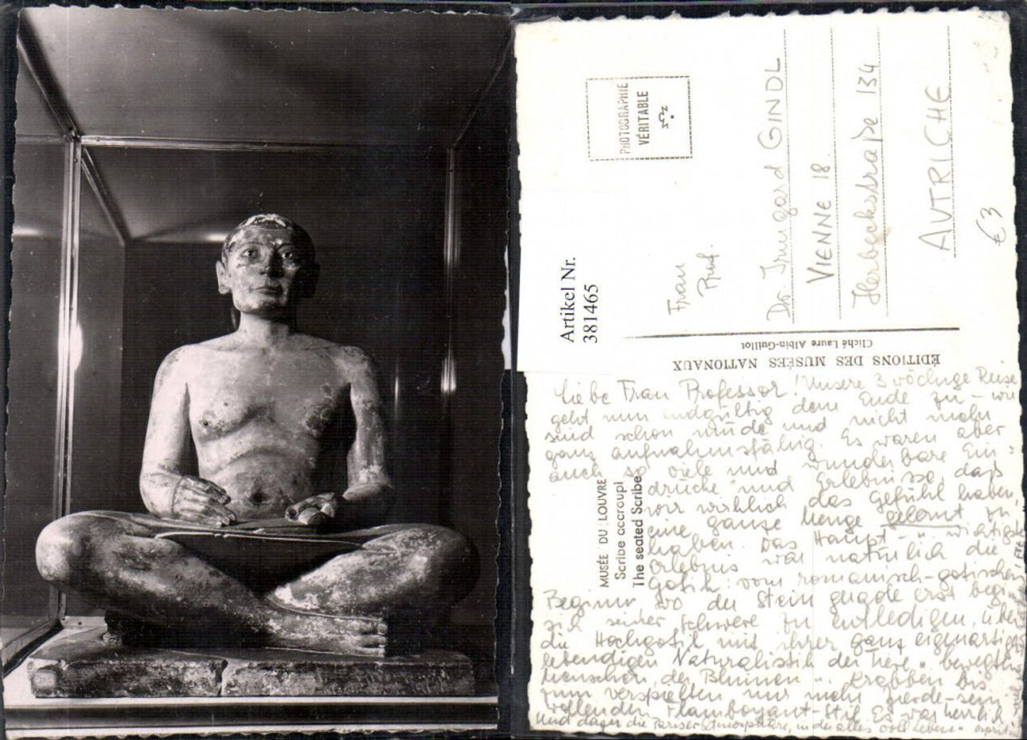 381465,Fotokunst The seated Scribe Figur Statue Musee de Louvre
