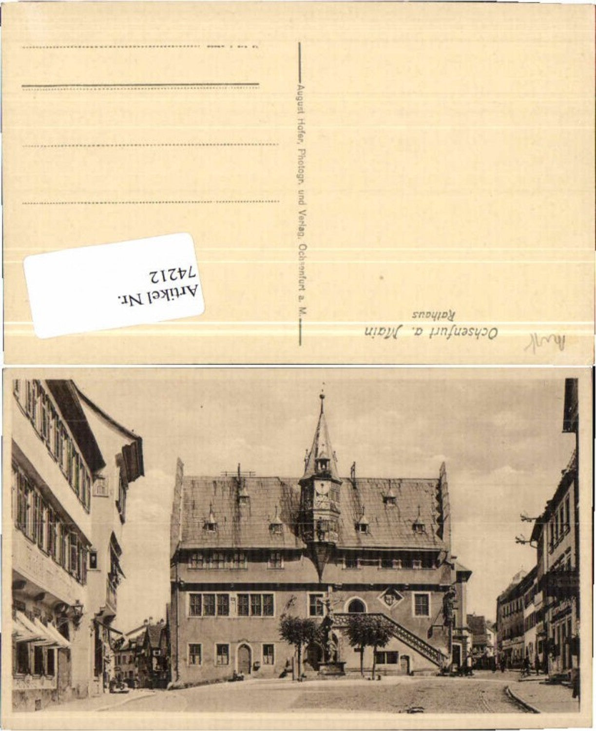 74212,Ochsenfurt am Main Rathaus 1925