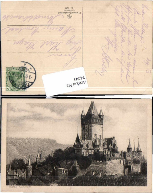 74241,Burg Cochem Kochem Cramer Kunstkarte