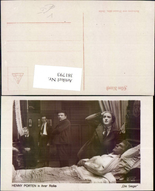 381793,Schauspielerin Henny Porten in Der Sieger pub RPH Film Sterne 552/4