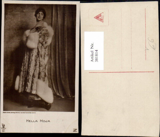 381814,Schauspielerin Hella Moja Kostüm Kleid Pelz pub RPH Film Sterne 78/1