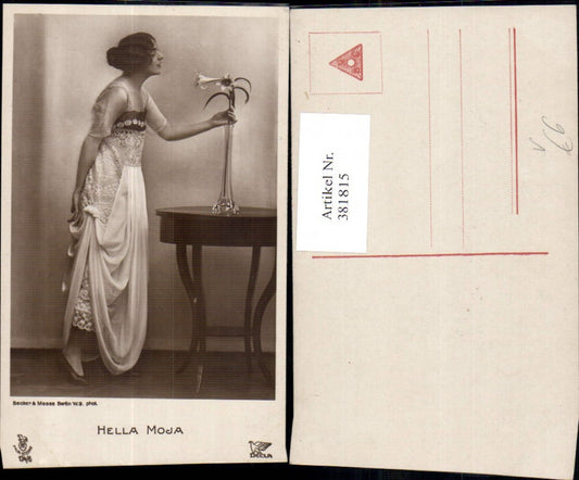 381815,Schauspielerin Hella Moja Kleid Blumen pub RPH Film Sterne 134/6