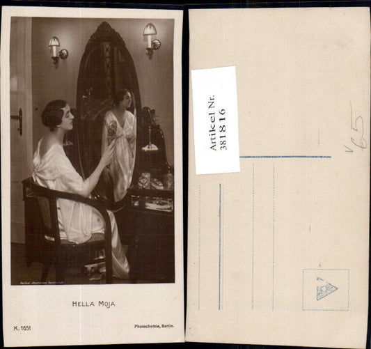 381816,Schauspielerin Hella Moja Handspiegel Spiegel pub Photochemie K 1651