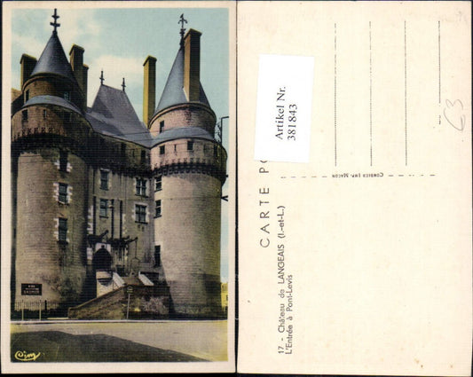 381843,Schloss Chateau de Langeais L Entree a Pont-Levis