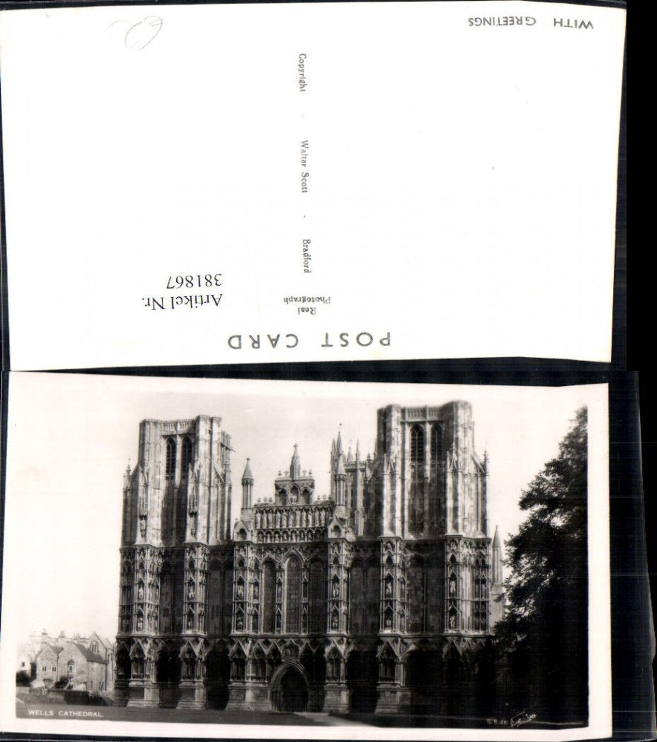 381867,Foto Ak Wells Cathedral Kirche Kathedrale