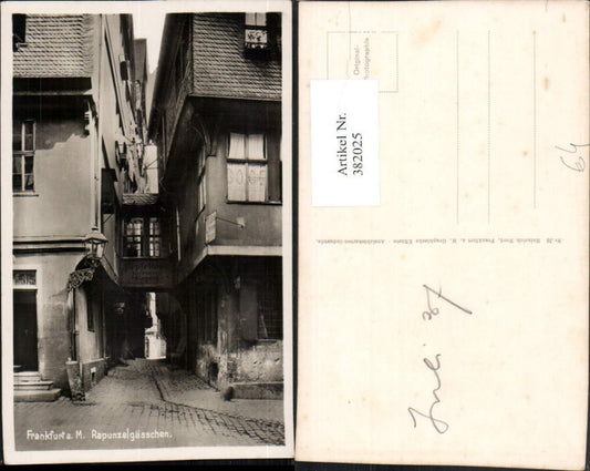 382025,Frankfurt am Main Rapunzelgässchen Gasse