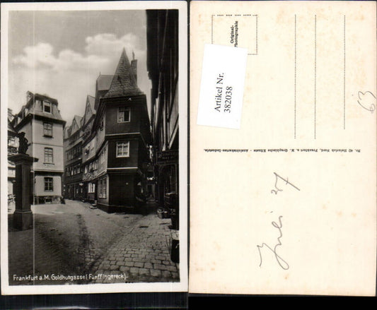 382038,Frankfurt am Main Goldhutgasse Fünffingereck Straßenansicht