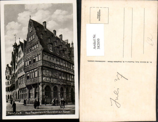 382050,Frankfurt am Main Haus Frauenstein m. Durchblick zum Römer