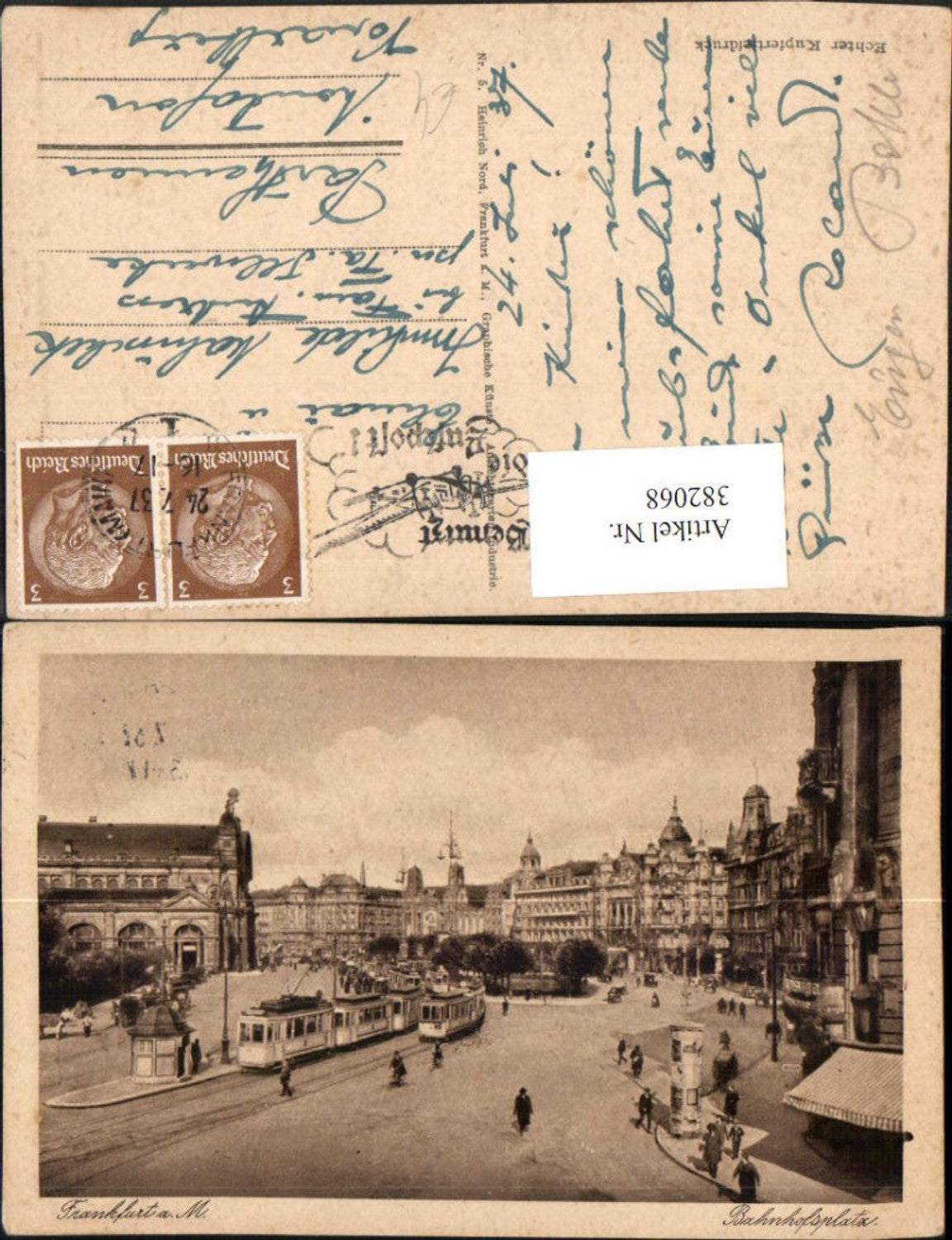 382068,Frankfurt am Main Bahnhofsplatz Straßenansicht Straßenbahnen