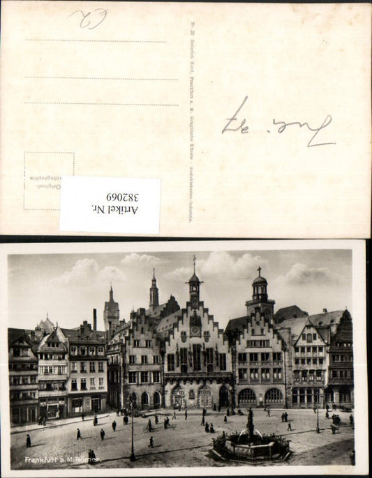 382069,Frankfurt am Main Römer Häuser Brunnen