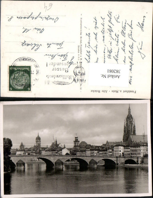 382081,Frankfurt am Main Teilansicht Alte Brücke