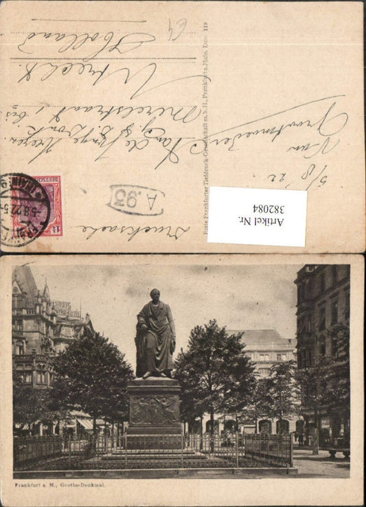 382084,Frankfurt am Main Goethe-Denkmal Statue