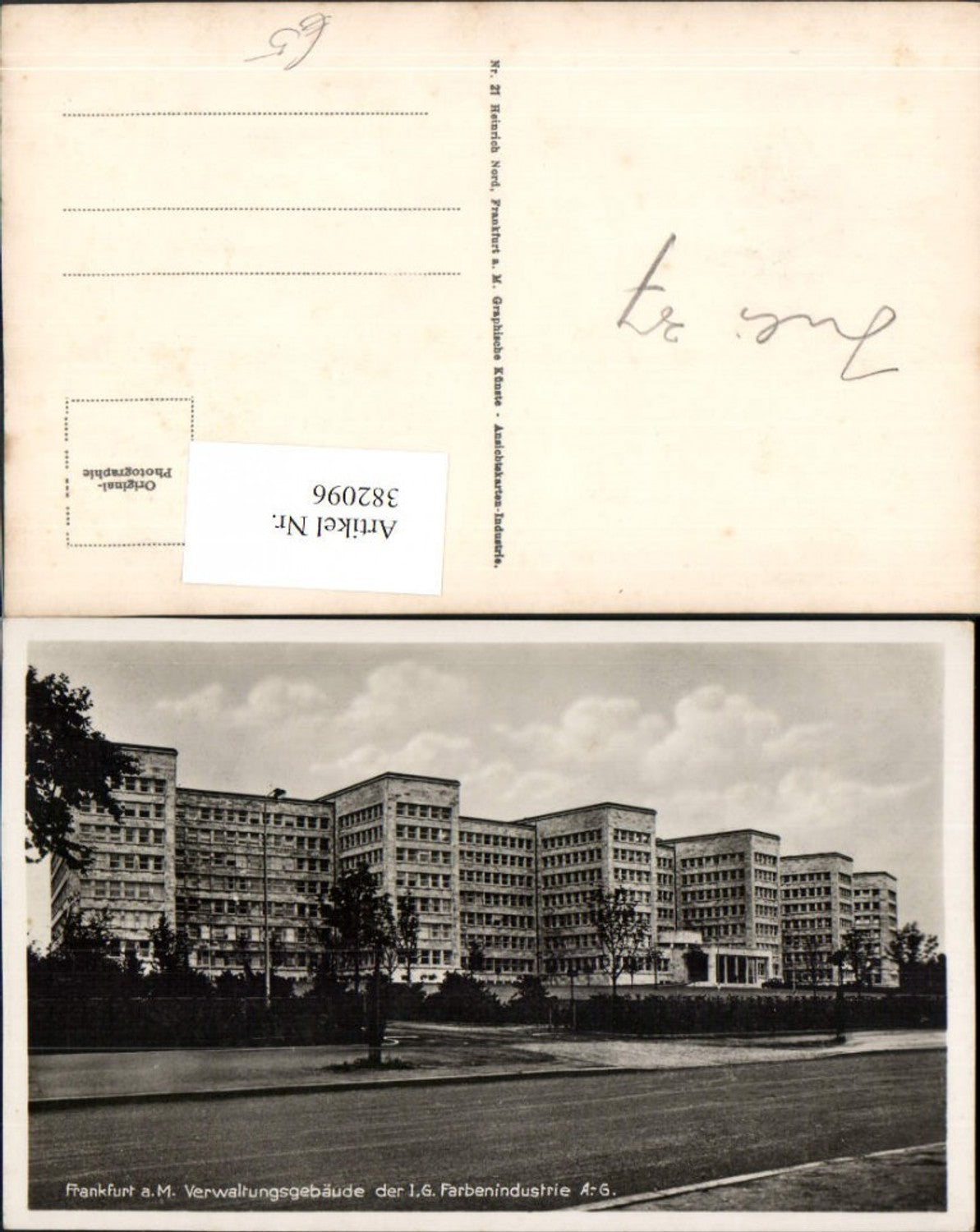 382096,Frankfurt am Main Verwaltungsgebäude der I.G. Farbenindustrie