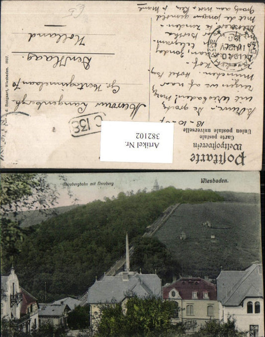 382102,Wiesbaden Nerobergbahn Bergbahn m. Neroberg