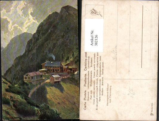 382126, Artist AK Schreckhaase Herzogstand Houses from Farrenberg near Mössingen