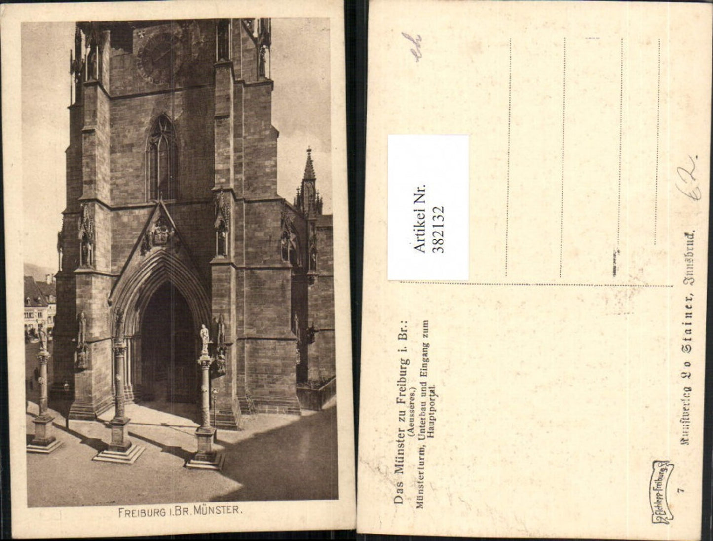 382132,Freiburg im Breisgau Münster Kirche Portal