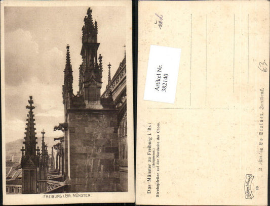 382140, Freiburg im Breisgau Minster Church Buttresses Gargoyles